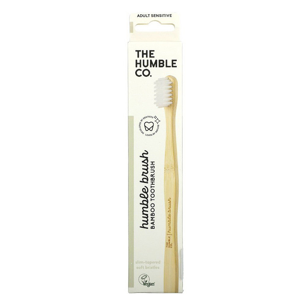 The Humble Co Sensitive Adult Bamboo Toothbrush, White, 1 Ea